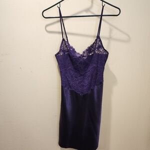 Purple Satin lengerie babydoll size S